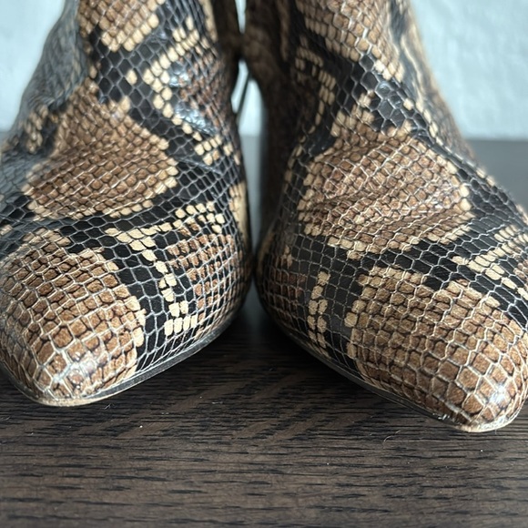Sam Edelman Brown Snake Print heeled Ankle Boots 8.5M - Picture 7 of 13